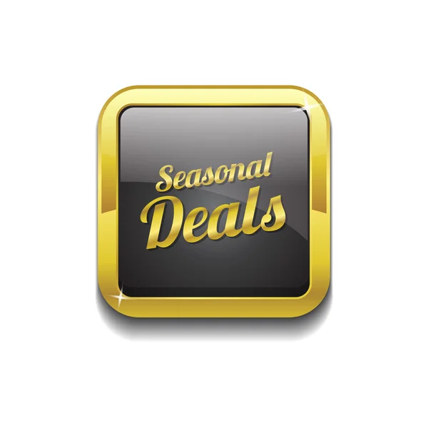 Seasonal Deal Gold Vector Icon Button — Stock Vector