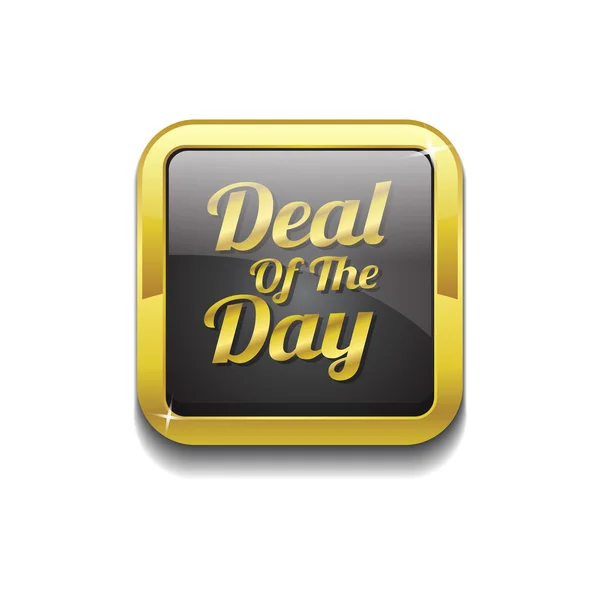 Oferta del Día de Oro Vector Botón icono — Vector de stock