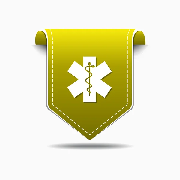 Дизайн значка аварийного знака здоровья — стоковый вектор