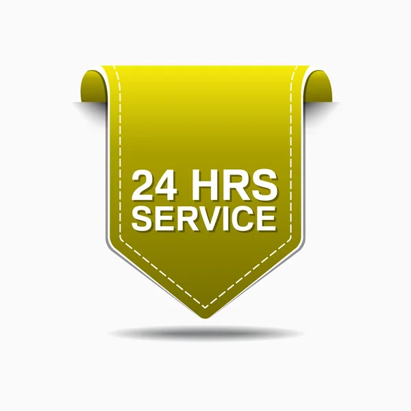 24 ore di servizio Icona Design — Vettoriale Stock
