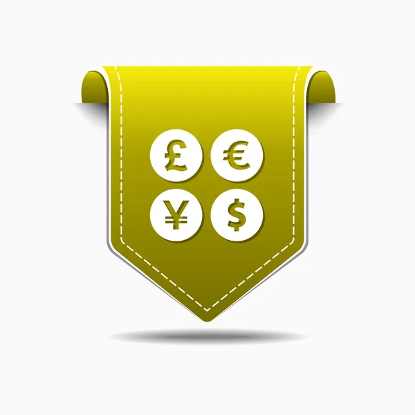 Currency Signs Icon Design — Stock Vector