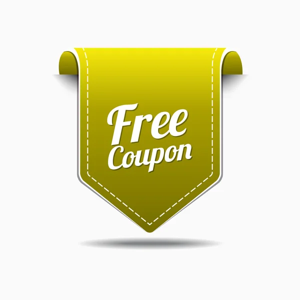 Conception d'icône de coupon gratuit — Image vectorielle