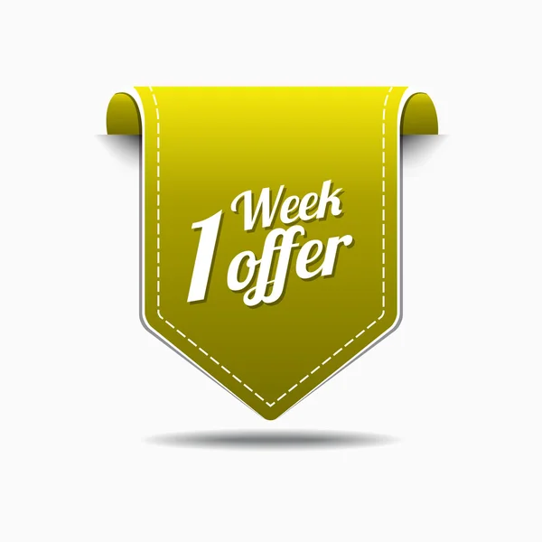 1 Week Offer Icon Design — Stock Vector