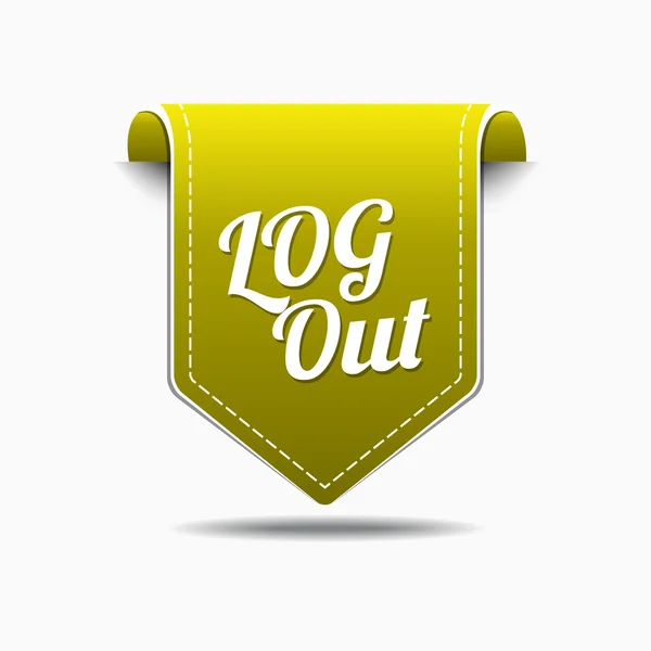 Log Out Icon Design — Stock Vector