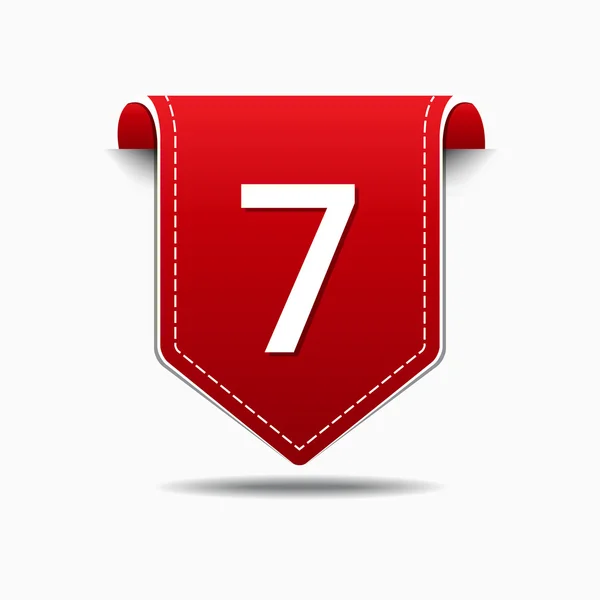 7 čísel ikona webové — Stockový vektor