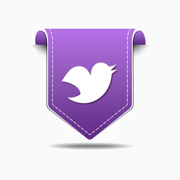 Icono de pájaro púrpura — Vector de stock
