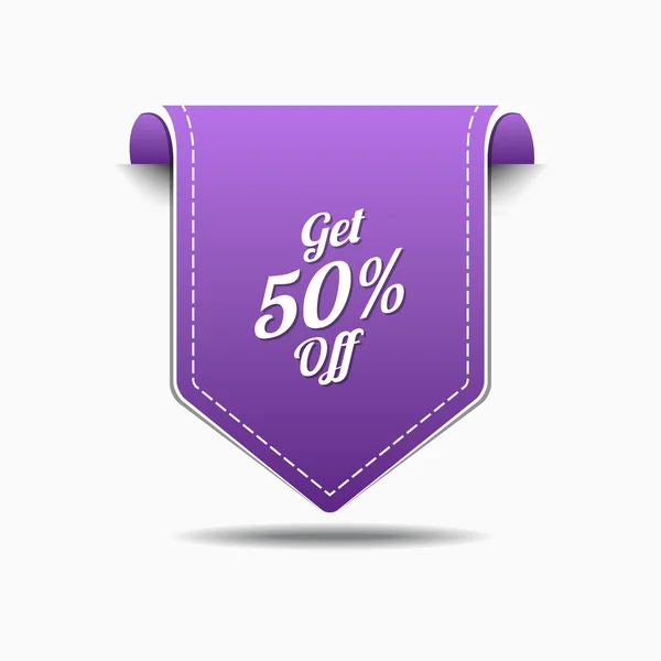 Get 50 Percent Icon Design — Stock Vector