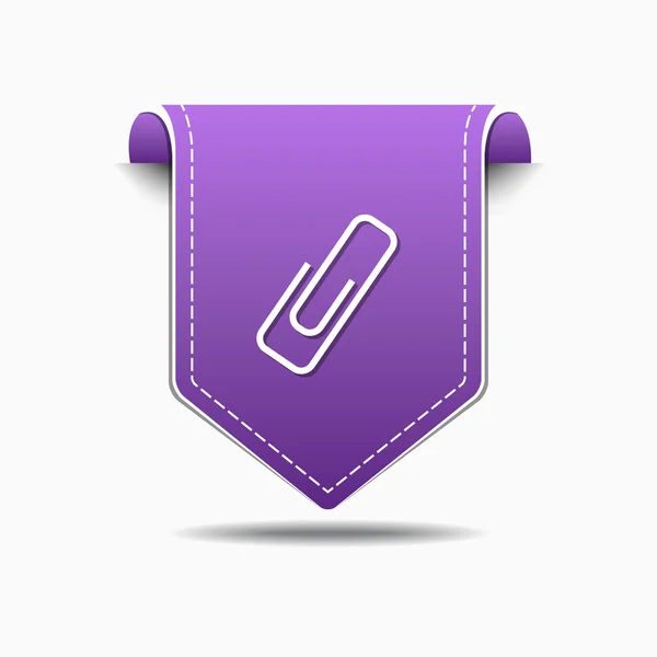 Paper Clip Icon Design — Stock Vector
