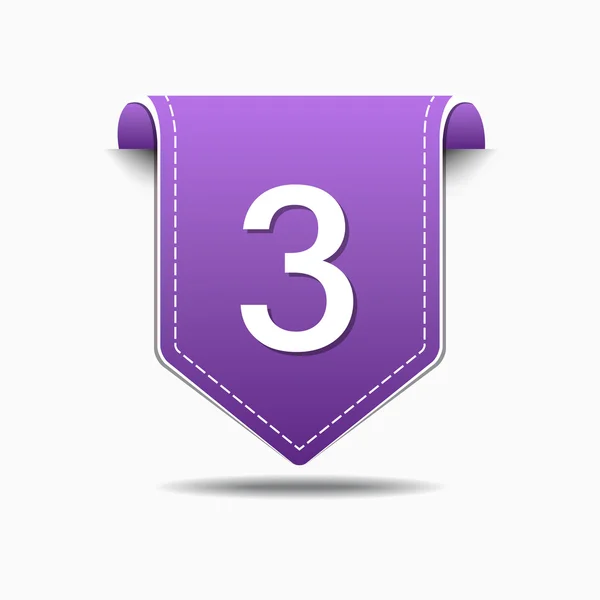 3 Number Web Icon — Stock Vector