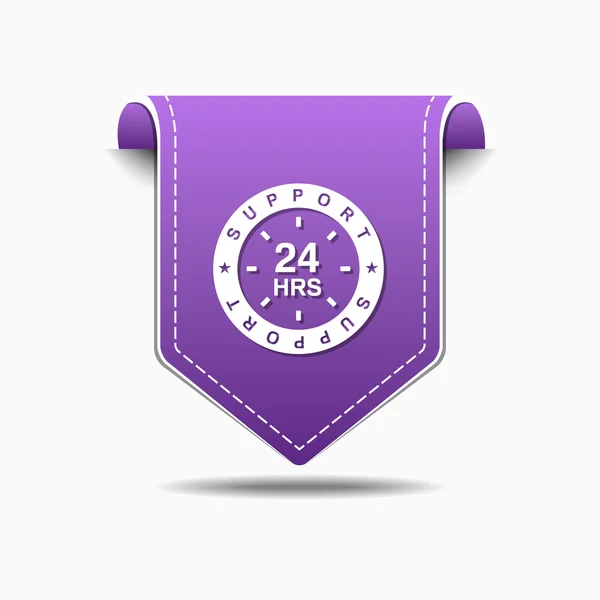 24 Hours Support Icon Design — Stock Vector