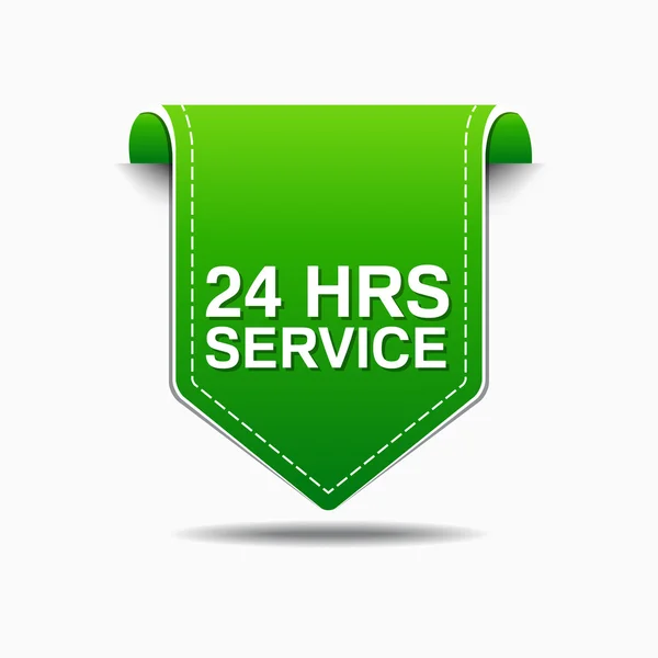 24 horas de servicio Icono de diseño — Vector de stock