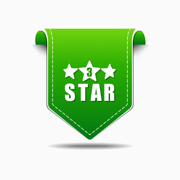 3 hvězdy ikonu Design — Stockový vektor