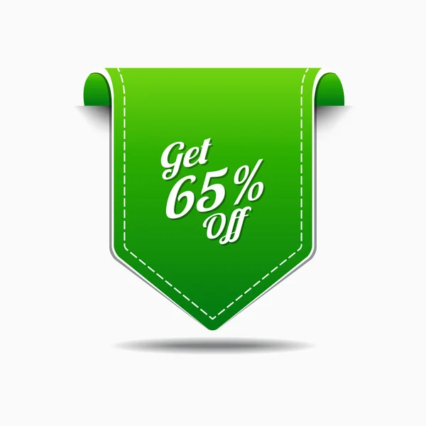 Get 65 Precent Off Icon — Stock Vector