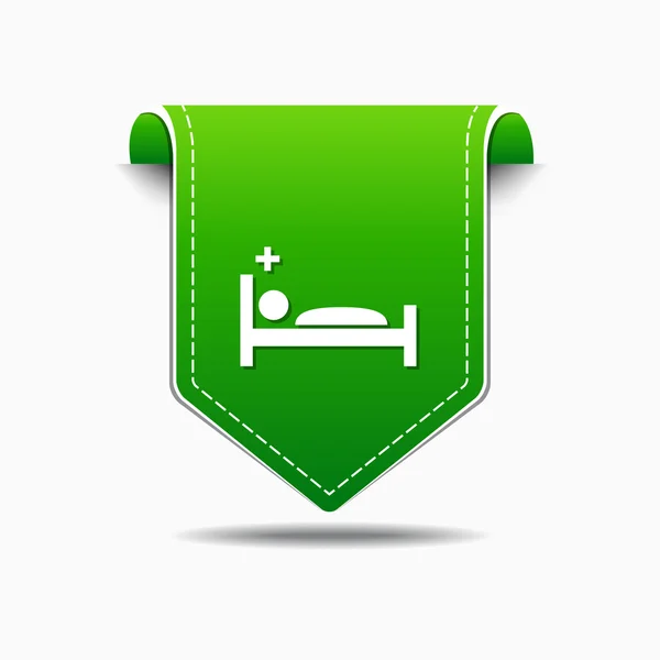 Cuidado de la salud cama icono de diseño — Vector de stock