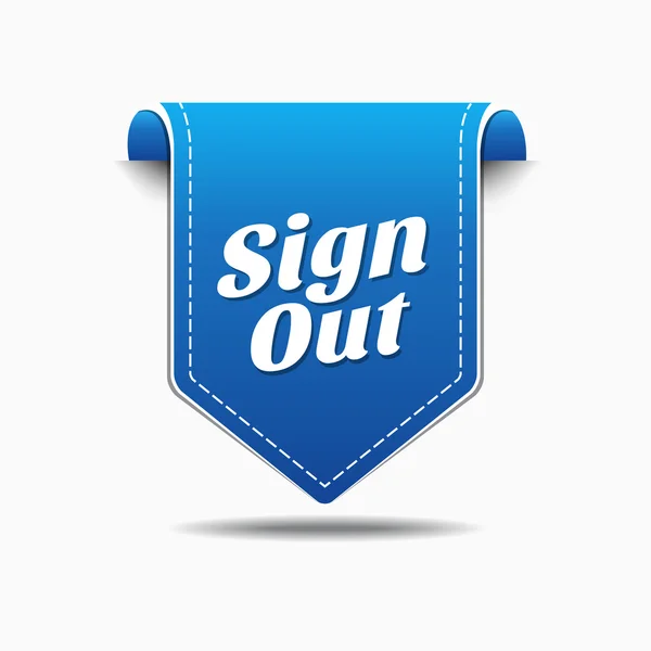 Sign Out Icon Design — Stock Vector