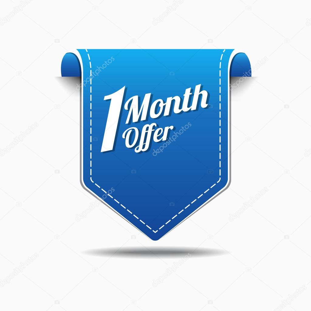 1 Month Offer Icon Design