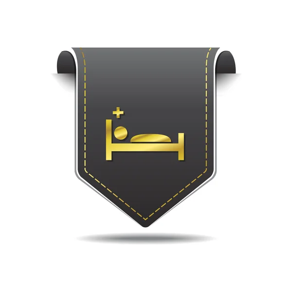 Cuidado de la salud cama icono de diseño — Vector de stock