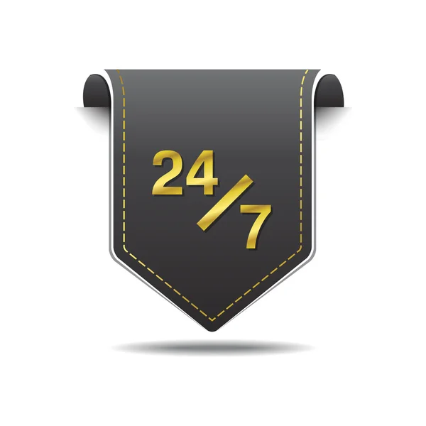 24 Hours Service Icon Design — Stock Vector