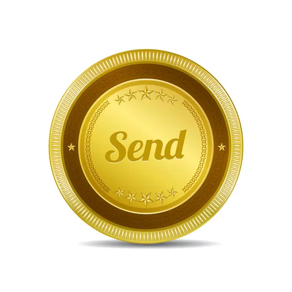 Send Icon Button — Stock Vector