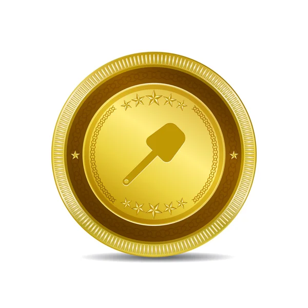 Shoval ikona przycisku — Wektor stockowy