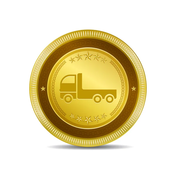 Transport Vehicle Icon Button — Stock Vector