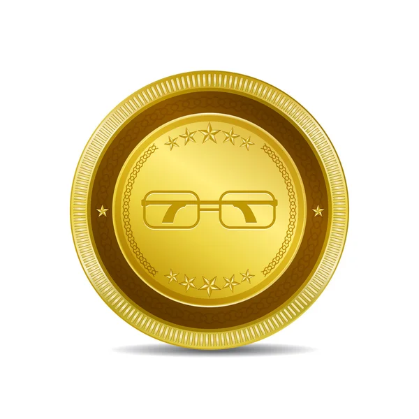 Spectacle Icon Button — Stock Vector