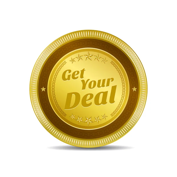 Πάρτε σας κουμπί εικονίδιο Deal — Διανυσματικό Αρχείο