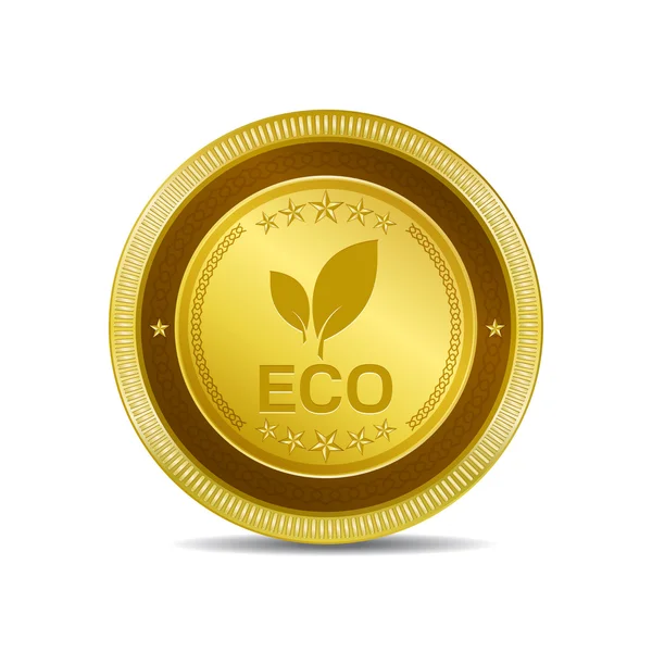 Botão Eco amigável ícone —  Vetores de Stock