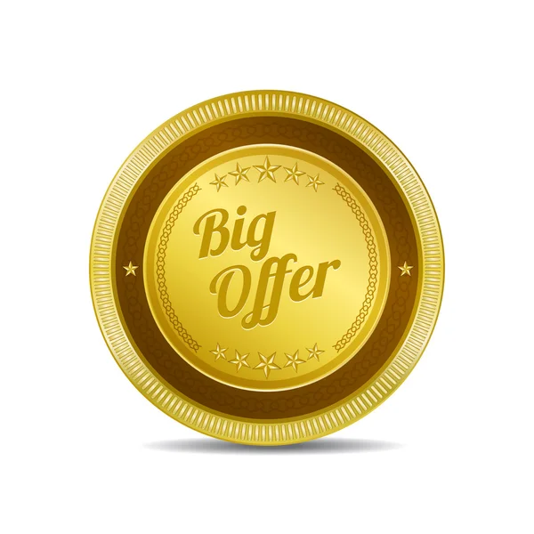 Big Offer Icon Button — Stock Vector
