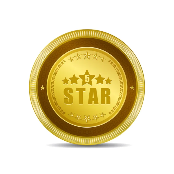 Botón icono de 5 estrellas — Vector de stock