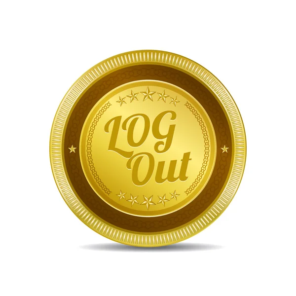 Log Out κουμπί εικονίδιο — Διανυσματικό Αρχείο