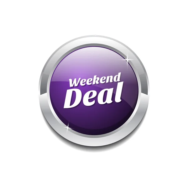 Weekend Deal Icon Button — Stock Vector