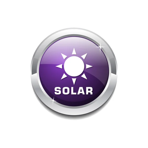 Сонячна значок кнопки — стоковий вектор