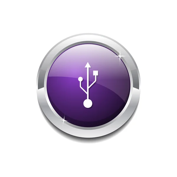 Icône de bouton de signe USB — Image vectorielle