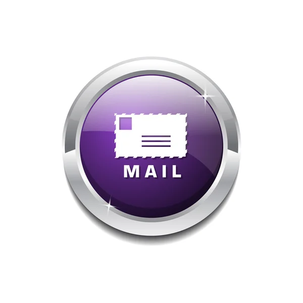 Bouton d'icône de signe de courrier — Image vectorielle