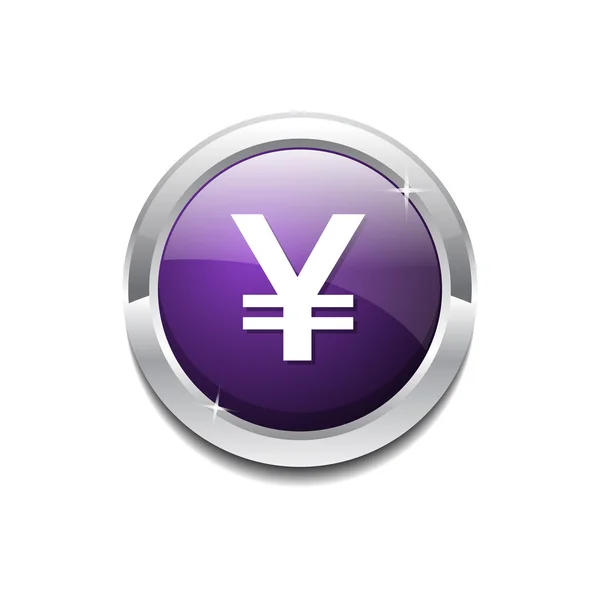 Yen Bouton icône signe de devise — Image vectorielle