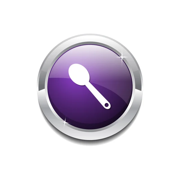 Spoon Icon Button — Stock Vector