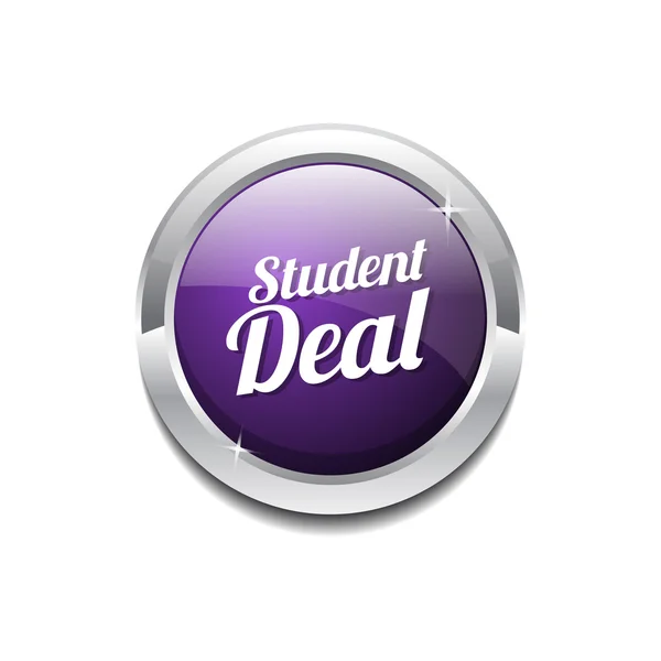 Student Deal Button — Stock Vector