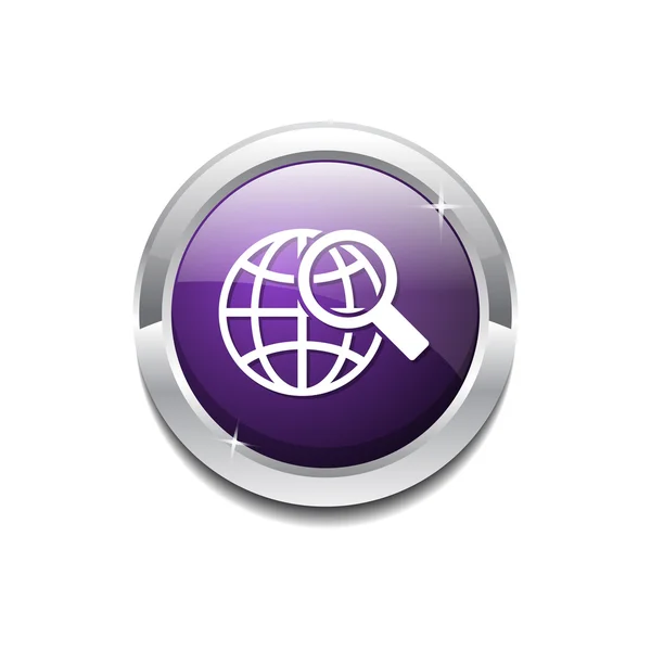 Globe Sign Icon Bouton — Image vectorielle