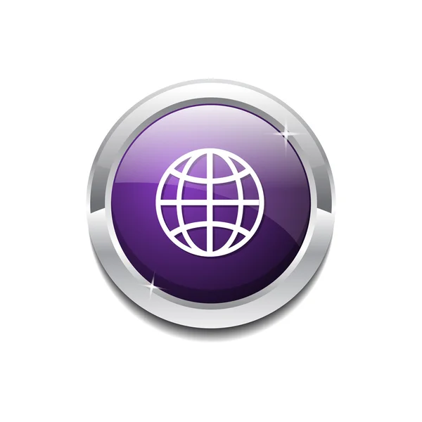 Globe Sign Icon Bouton — Image vectorielle