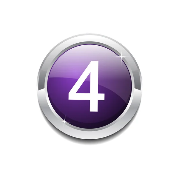 4 číslo ikony tlačítko — Stockový vektor
