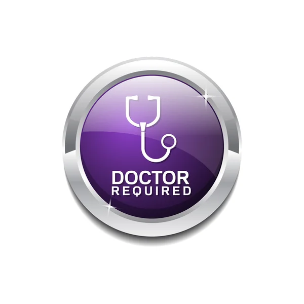 Doctor Required Icon Button — Stock Vector