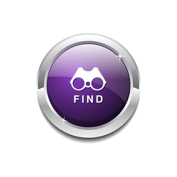 Find Icon Button — Stock Vector