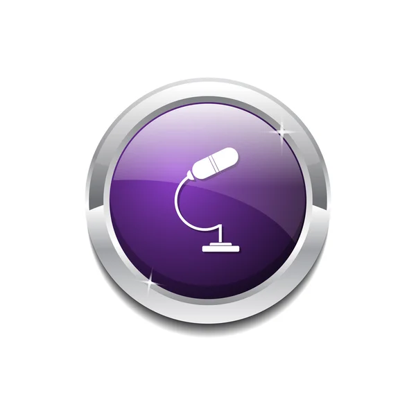 Mikrofon ikona przycisku — Wektor stockowy