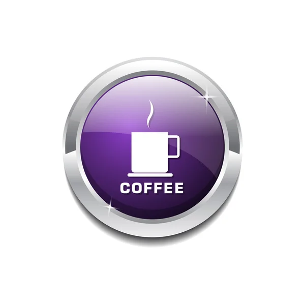 Coffee Sign Icon Button — Stock Vector