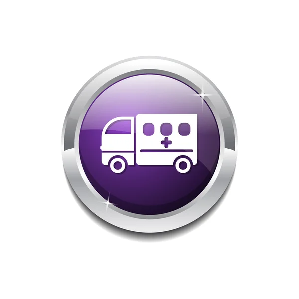 Ambulance Icon Button — Stock Vector