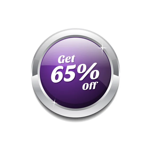 Get 65 Precent Off Icon — Stock Vector