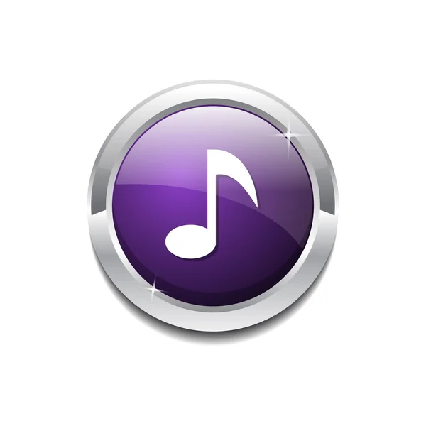 Botão de ícone de nota musical — Vetor de Stock