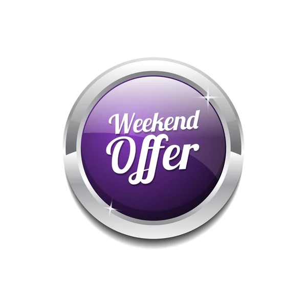 Weekend Offer Icon Button — Stock Vector