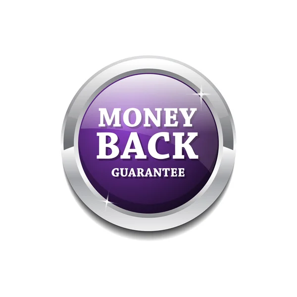 Кнопка гарантії повернення грошей — стоковий вектор